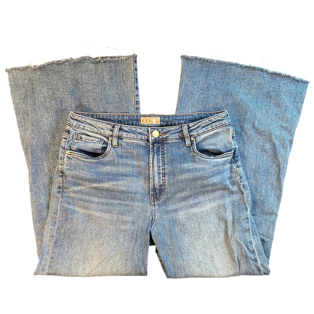 kut from the kloth 12 Ryan high rise fab ab super wide leg raw hem denim jeans